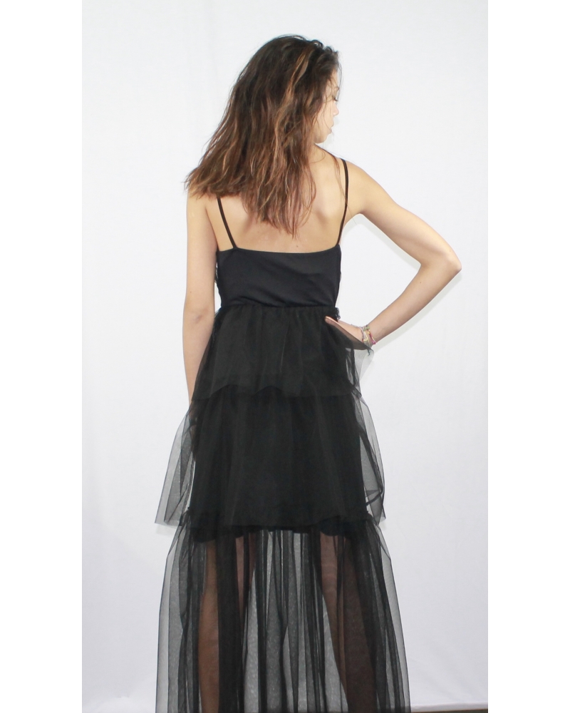 Dress with tulle