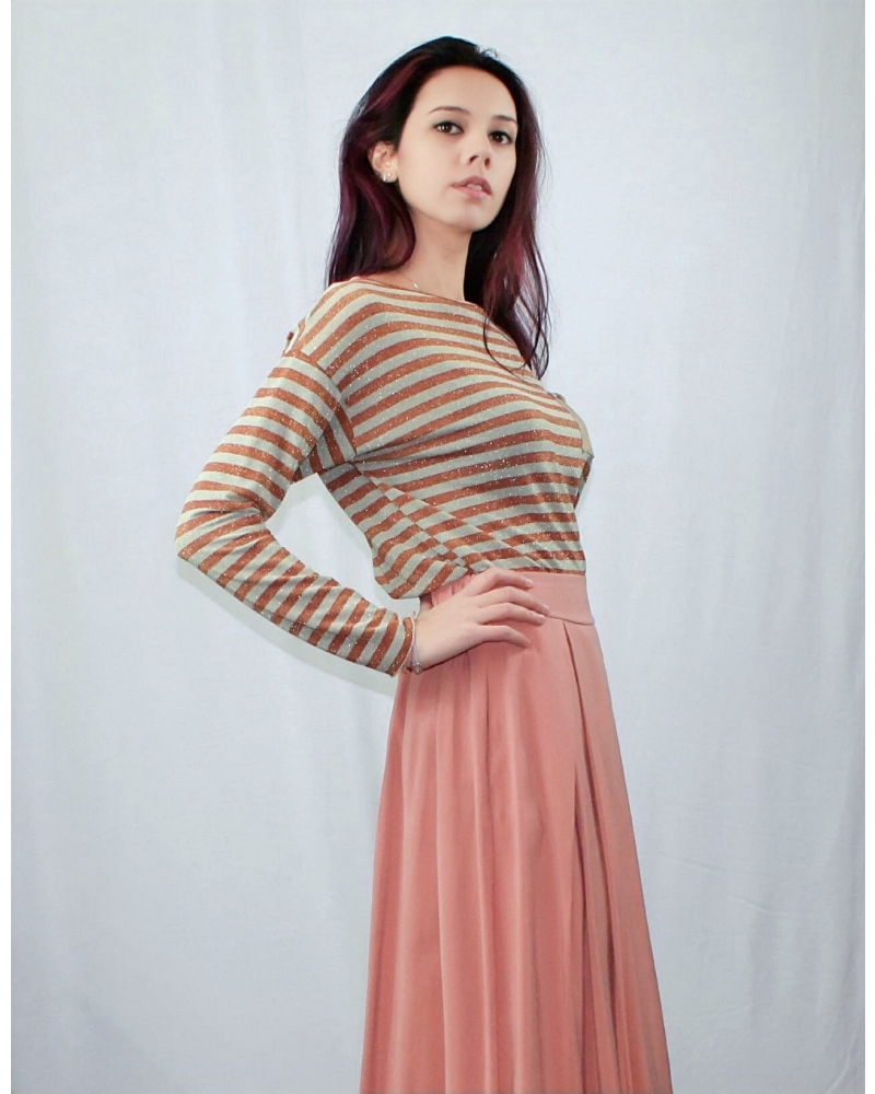 lurex stripe top