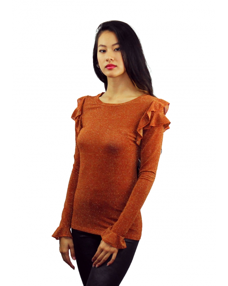 Top with butterfly sleeves