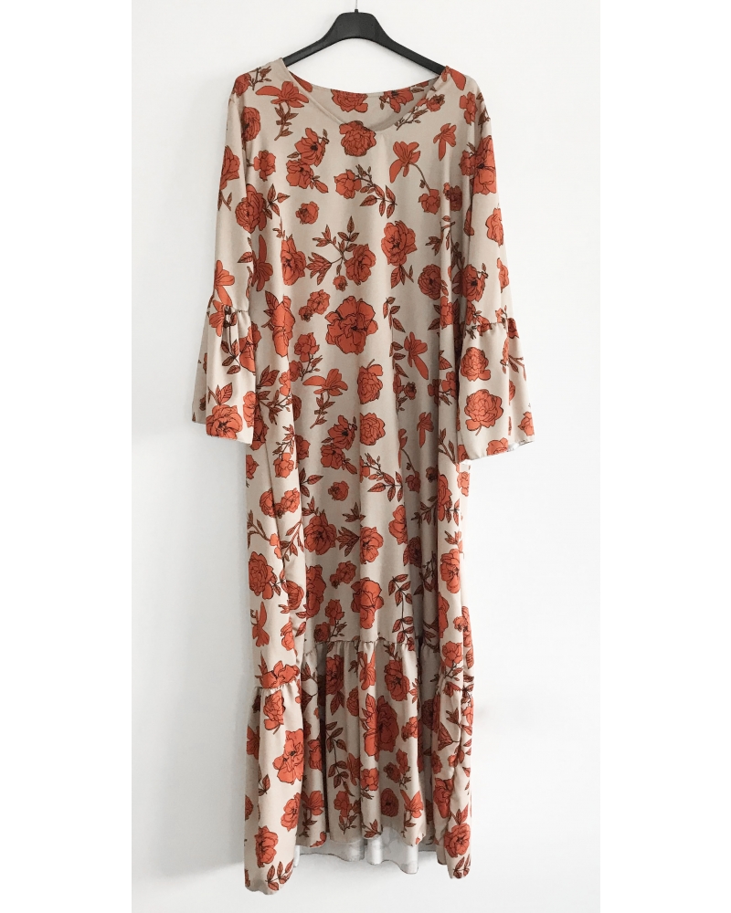 Dress with floral pattern