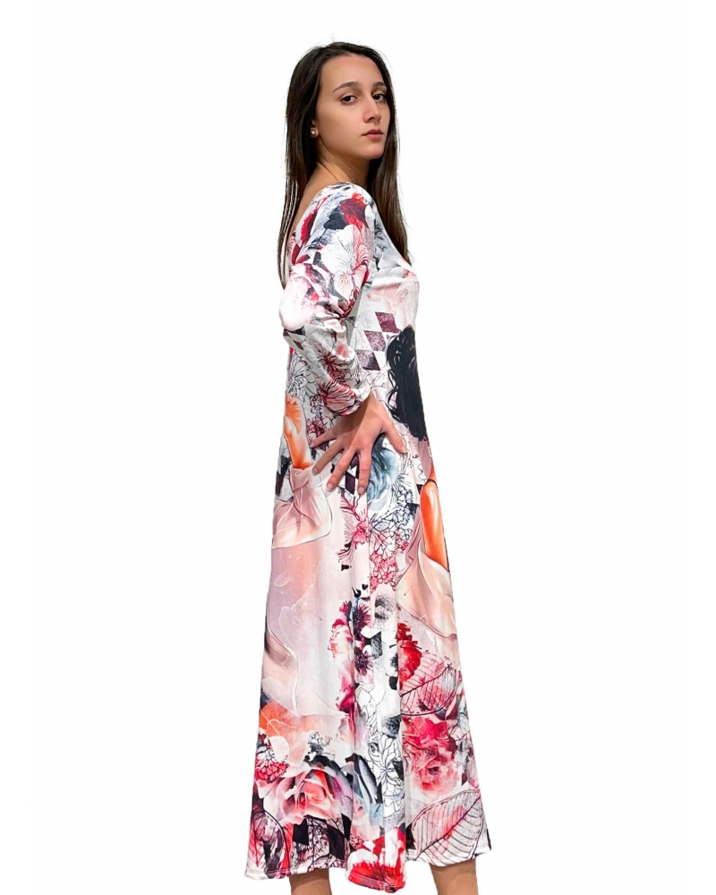 Long patterned dress